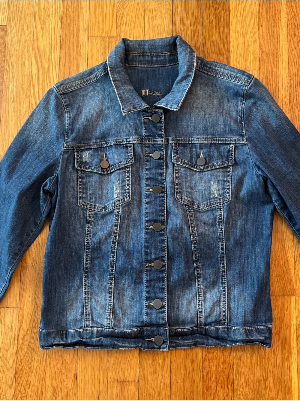Kut from the Kloth Helena Jacket Denim Jacket in Blue, Waist Large